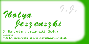 ibolya jeszenszki business card